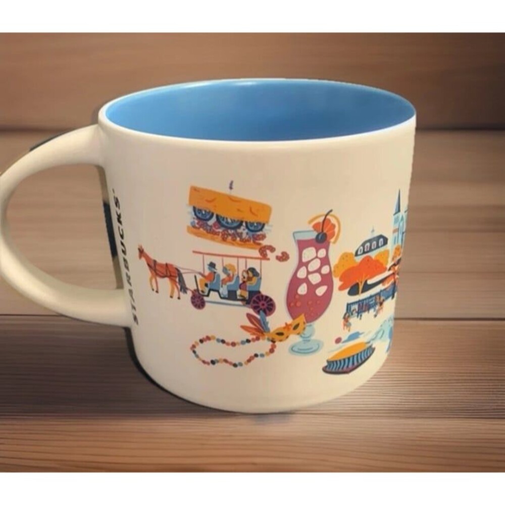 NEW Starbucks NEW ORLEANS Discovery Series Mug 14 0z 2024 in hands - Picture 2 of 3